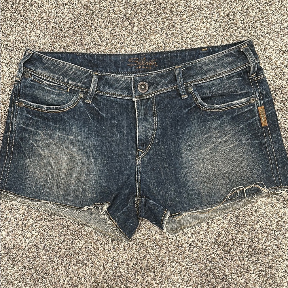 Silver Toni Jeans Blue Distressed Jean Shorts